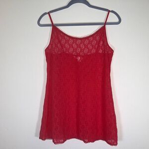 Victoria's Secret | Vintage Y2K Bright Coral Lace Cami | Large